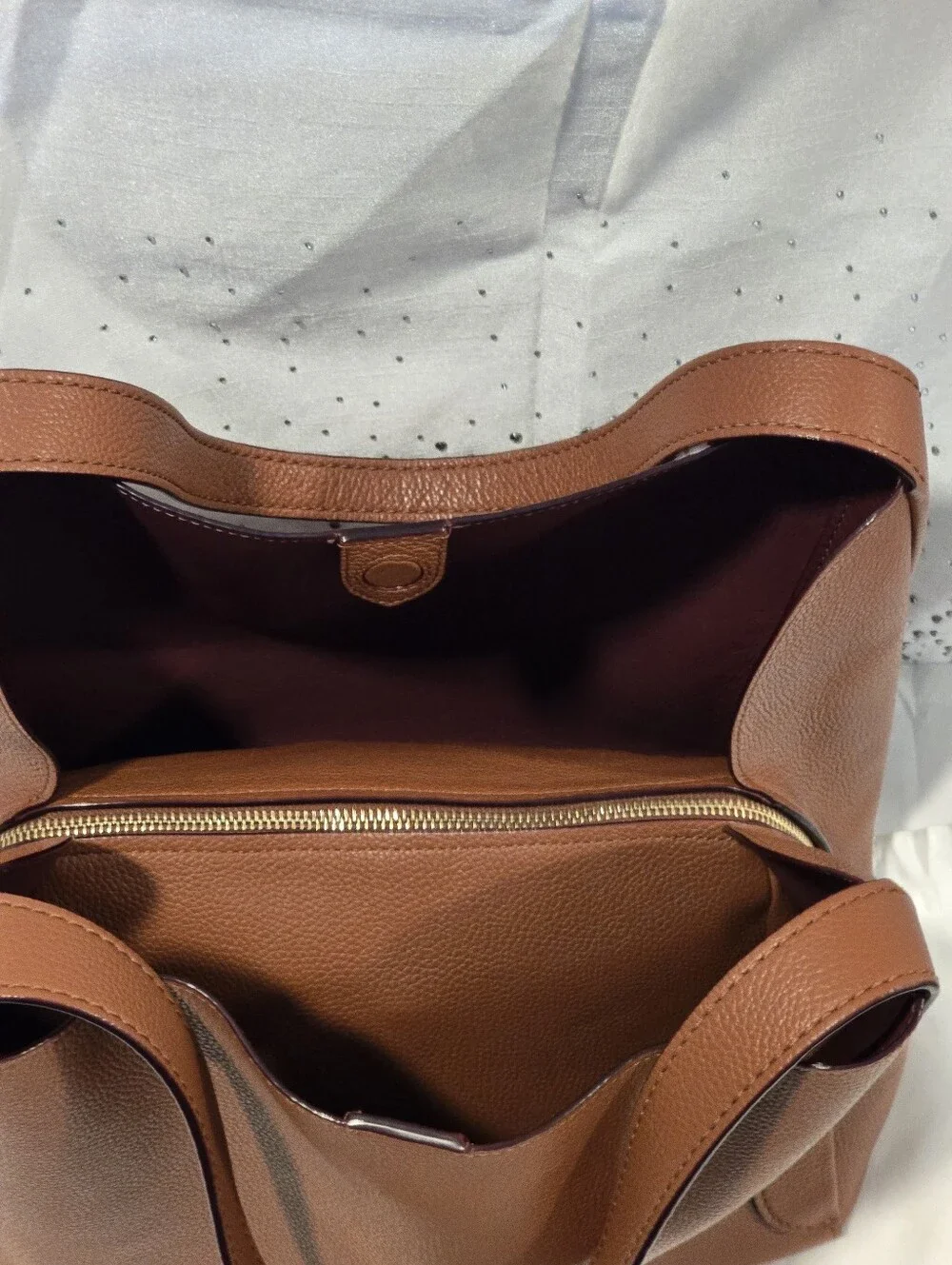 Coach Hadley Hobo Brown Pebbled Leather Shoulder Bag